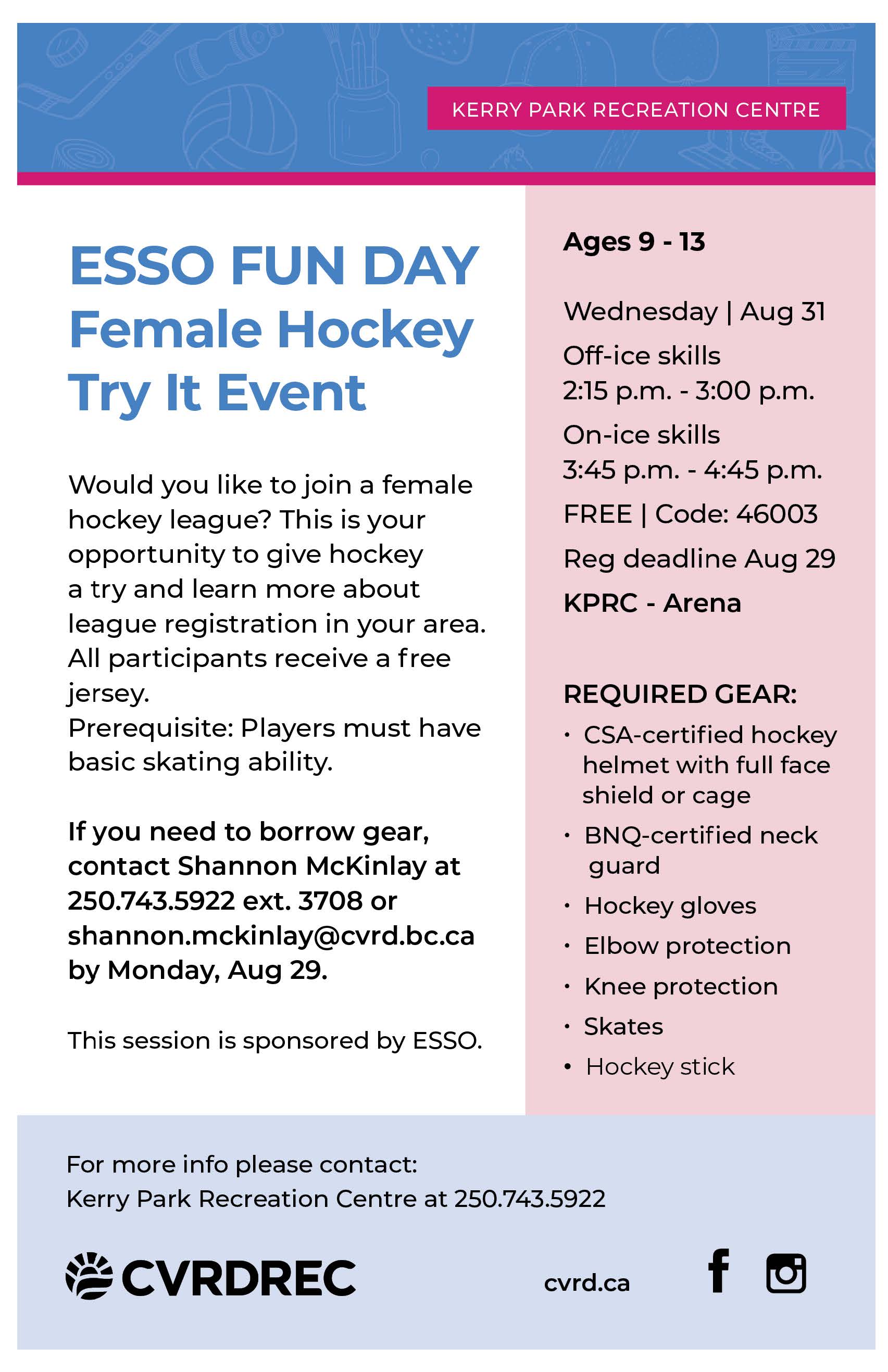Esso Fun Day Female Try It Hockey Event